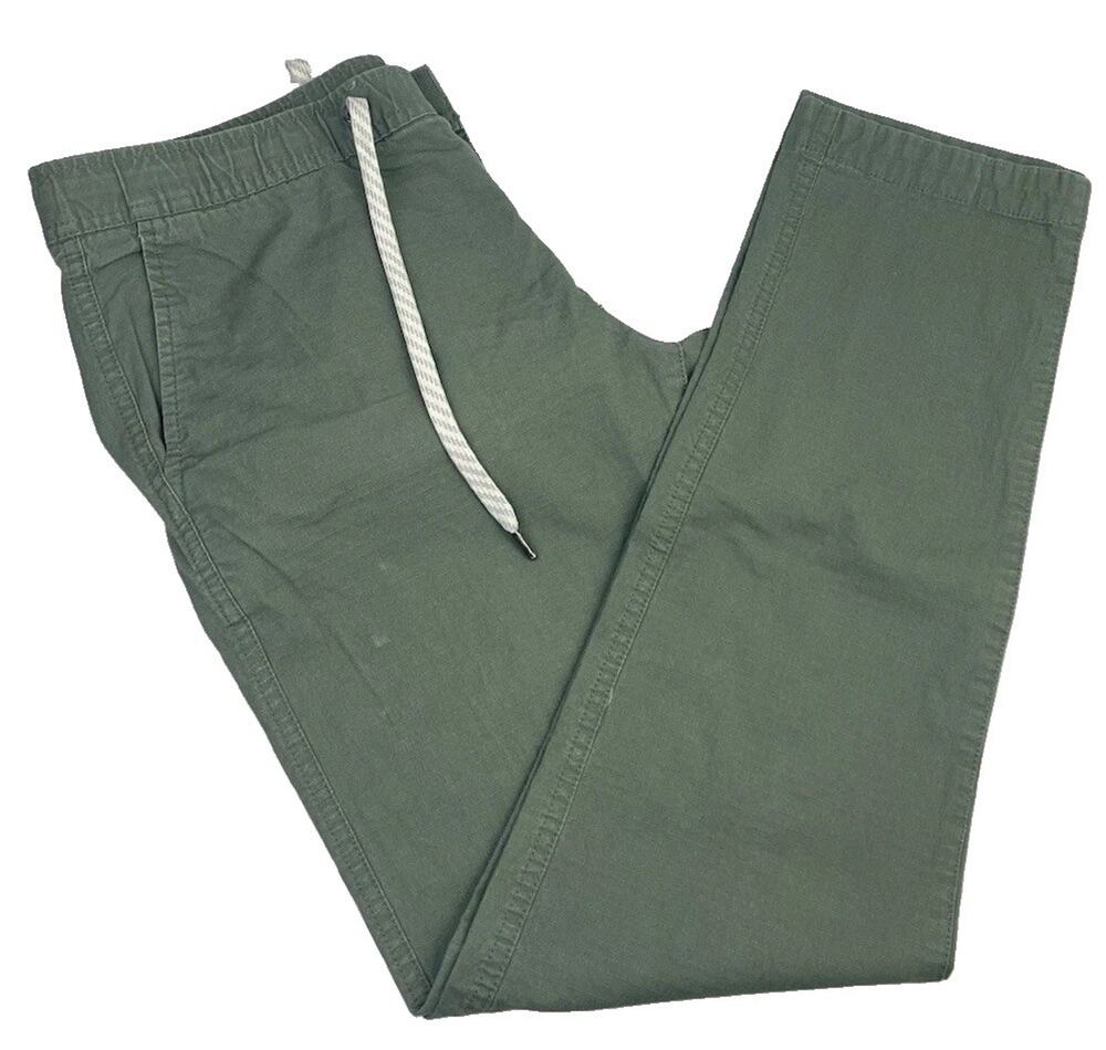 Vuori VW401 Women's Small Ripstop Pants Green Gray Drawstring Tapered Leg